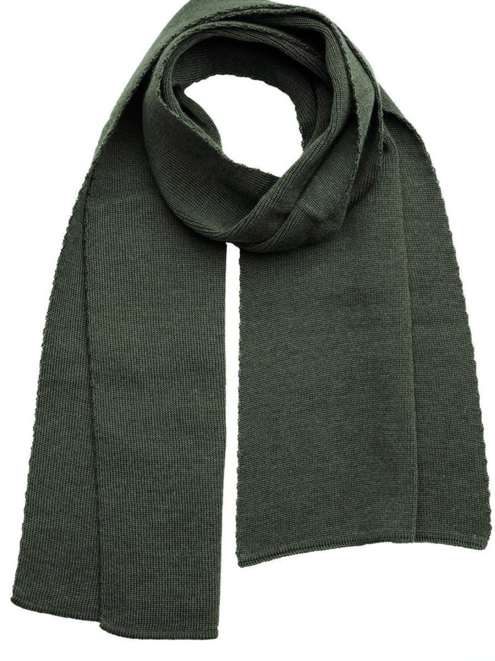 H&M Men's Knit Scarf in Dark Olive